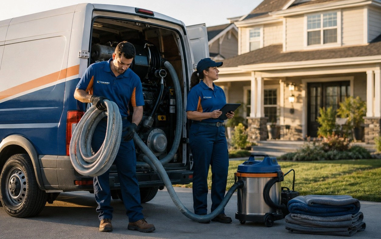 Your Mobile Cleaners technicians on site